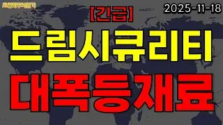 [드림시큐리티] 통합 계정권한관리 솔루션 GS인증 1등급 획득 관련한 재료는 소멸...? 대폭등 재료 나왔습니다!!! *영상 확인