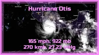 Hurricane Otis GeoColor Satellite Loop (2023)