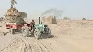 BURAQ tractor B_4100 (4WD) Heavy Loaded Full Trolley Load Performance