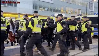 Demonstrationer utanf&ouml;r Eurovisionfinalen 2024