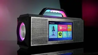 Podvoxlit Karaoke Machine with 2 Wireless Microphones and Built-in HD Screen & Smart Karaoke System