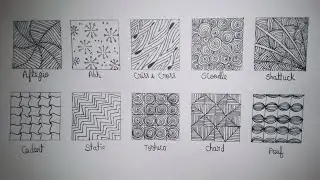 10 cute zentangle pattern with name (part-1)