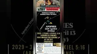 APOPHES☄🌍☀️The Year of Jubilee = 2025 (The Sun Rises From The West-Islam Prophecy is Wormwood-Bible)