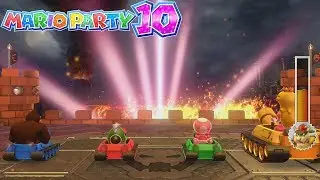 Mario Party 10 - Donkey Kong vs Spike vs Peach vs Toadette - Mushroom Park gameplay #13