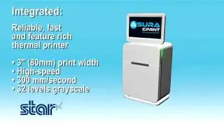 Star AsuraCPRNT, Touch Screen POS System and Mini Kiosk with Integrated Printer