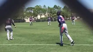 Twins shortstop prospect Wander Javier plays catch