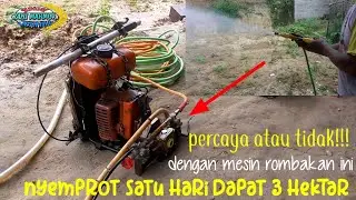 cara merombak mesin rumput menjadi mesin semprot dgn hasil mantap biaya minimal//multifungsi