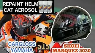 Repaint Helm Full Face Yamaha Vixion ala Shoei Marquez Winter Test 2020