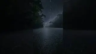 Tropical Night Rain Sounds 🌧️ Immersive River Reflections, Fog & Soft Thunder for Sleep