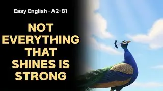 NOT EVERYTHING THAT SHINES IS STRONG | The Peacock and the Crane (Easy English · A2–B1)