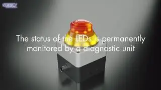 Emergency-stop with illuminated status indication active/inactive