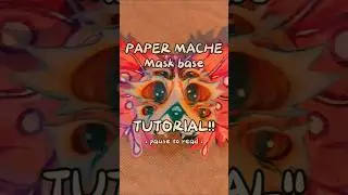 Paper Mache Mask Base TUTORIAL!! 🌷&deg;.&bull; #therianmask #cosplay #therian #alterhuman #antizoo #fypage