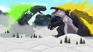 SPERMWHALE GODZILLA vs BLUEWHALE GODZILLA | PANDY Animation 64