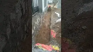 Trenching work for drainage system #drainagesystem #trenching #trending