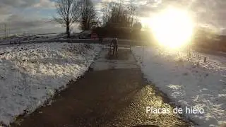 Como pedalear con hielo y nieve en BTT