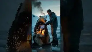 Incredible Polar Bear Rescue: Man Removes Painful Barnacles with Fire!