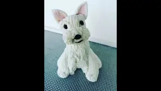 How to make Fondant West Highland White Terrier Dog Tutorial #fondantdecorations #caketopper
