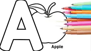 Learn ABC Colors 🎨 | A is for Apple 🍎 B is for Bear 🐻 C is for Cat 🐱 | Little Colors Kids