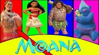Moana Disney Piggy Bank Game - Trolls Movie, Paw Patrol, Best Learning Colors Video