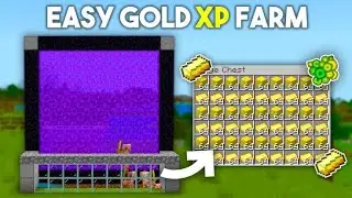EASY GOLD & XP FARM 🤯🔥 MCPE/MCBE !