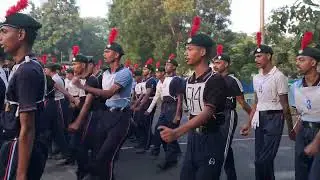 NCC CADETS INTER GROUP COMPETETION ME DRILL KI TAIYARI KARTE HUE SABHI CADETS RDC ME DELHI K LIYE 