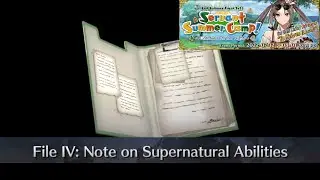 [File 4: Note of Supernatural Abilities] Summer Event #5 2022 | FGO NA