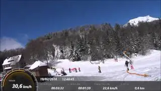 Le Lioran - Piste verte de Font de Cère, vers Rombière - 19 février 2016