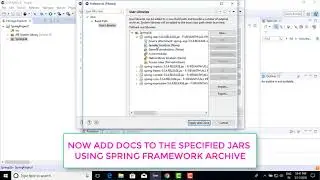 HOW TO ADD SOURCES AND DOCS TO THE SPRING JARS IN USER LIBRARY  ECLIPSE IDE 2018