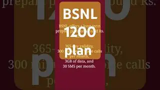 BSNL 1200 PLAN DETAILS 2025 #bsnl #recharge #rechargeoffer