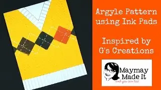 Argyle Pattern Sweater Vest Card Made With One Inch Ink Pads