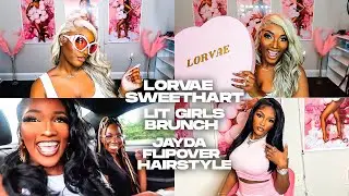 I WON LORVAE GIVEAWAY, JAYDA WAYDA-INSPIRED FLIPOVER QUICKWEAVE, LIT GIRLS BRUNCH, MAKEUP CLASS#vlog
