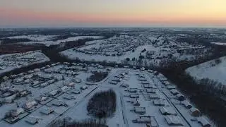 Flying my drone after a snowfall in Georgetown, KY (4K)