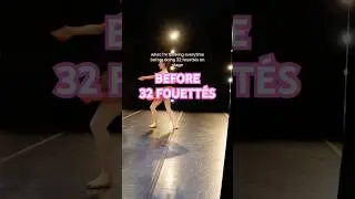 BEFORE 32 FOUETT&Eacute;S #ballerina#ballet#scared#funny#balletcore#reality#real#trending#trendingsound