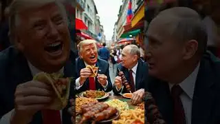 Trump and Putin's SHOCKING Street Food Adventure! #ai #trump #putin #streetfoodshorts