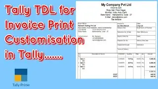 Tally TDL for Invoice Customization for Top Part | Invoice like on Letterhead
