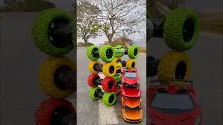 RC car racing Hand operated 4 moka car racing by 4 sports car hand 🐴||#shorts