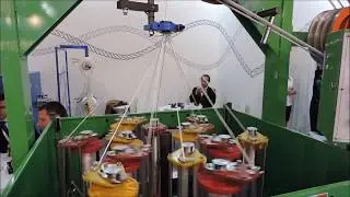 Continual production line for HMPE ropes manufacturing