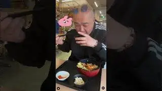 Eat Ibaraki Campaign Way back edition - japanese Man Eating Fried Shrimp and fish  #japanesefood