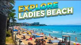 Walking Tour of Ladies Beach Kusadasi | 4K Scenic Walk in Turkey&rsquo;s Popular Beach