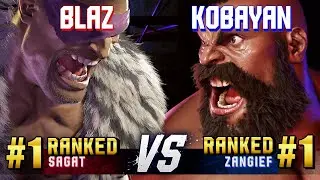 SF6 ▰ BLAZ (#1 Ranked Sagat) vs KOBAYAN (#1 Ranked Zangief) ▰ High Level Gameplay