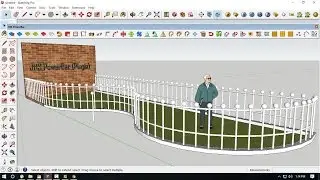 Tutorial Sketchup - How to array object follow the line with JHS PowerBar (Plugin)