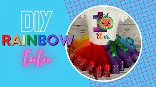 DIY Rainbow Tutu with Glitter | Cocomelon Birthday Party Part 2