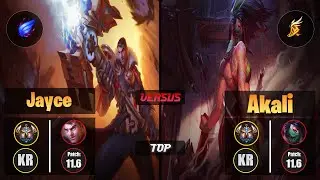 Challenger JAYCE [Phase Rush] (Top) VS  AKALI - Challenger KR Patch 11.6