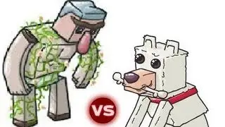 Minecraft - Iron Golems vs Wolves