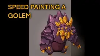Speed painting in PROCREATE - Creating a Golem
