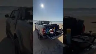 Breakfast bbq on the beach #bbq #beach #island #campcooking