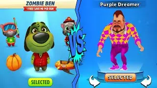 Talking Tom Guld Run vs Dark Riddle 4.0.8 ( Zombie Ben vs Purple Dreamer )