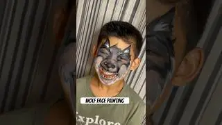 Wolf design tutorial #facepainting #facepainters #facepaint #tutorialreels #wolf #shortsvideo #short