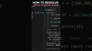 Solving - Circular Import Error #analystrising #python #codingtutorial