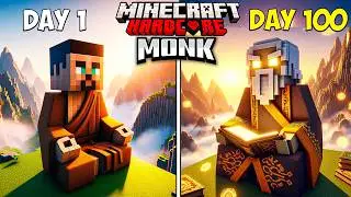 I Survived 100 Days as MONK In Minecraft!